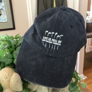 Classic Golfing Logo Navy Brimmed Hat